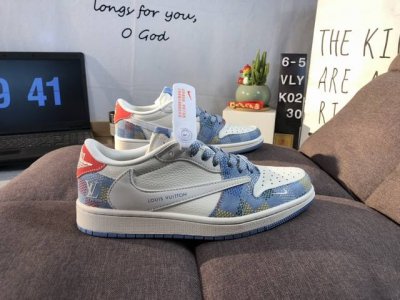海外爆款限量发售！Travis Scott X Fragment Design X Jordan Air Jordan 1 Low Og Sp “Lv联名 五彩