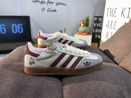 公司级Adidas Originals Gazelle Indoor Indoor Lv T头鞋 防滑耐磨轻便 低帮 板鞋 男女同款 白红情人节 以柔软的皮革鞋