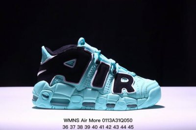 真标耐克Nike Wmns Air More Uptempo Gs Barely Green 皮蓬初代系列经典高街百搭休闲运动文化篮球鞋美国队配色 货号:921