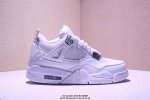 真标Nike Air Jordan 4 Retro 耐克迈克尔 乔丹Aj4代中帮复古休闲运动文化篮球鞋 货号:308497-100 尺码:36-45 Xm040
