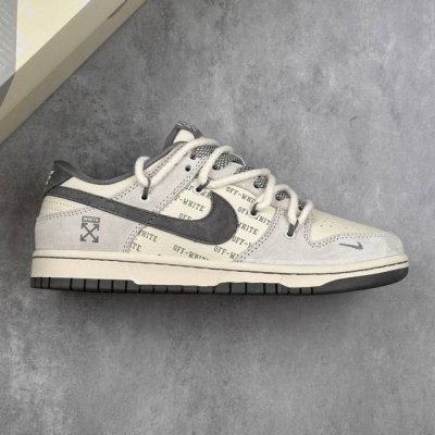 本地 核心私 Nike Sb Dunk Low Off-White系列 带字幕灰勾 周年高端定制 低帮休闲板鞋 #定制鞋盒 大厂纯原品质出货 超高清洁度 皮料切