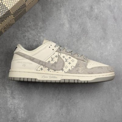 本地 核心私 Nk Sb Dunk Low Lv联名-米灰牛仔 周年高端定制 低帮休闲板鞋 #定制鞋盒 大厂纯原品质出货 超高清洁度 皮料切割干净无任何毛边 细