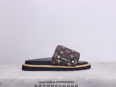 Louis Vuitton 专柜 最高限定 专柜上新 Lv情侣厚底魔术贴拖鞋 明星同款 网红博主推荐ln ◆ 原版开模 代购版本 ◆ Lv 原版3D打印老花 ◆