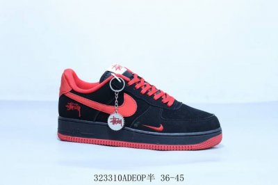 Nike Air Force 1 Af1耐克 空军一号休闲板鞋 黑红斯图西 货号 Df0188-044 323310Adeop半 36-45