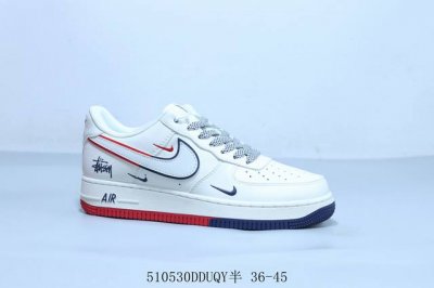 耐克 Nike Air Force 1 Af1耐克 斯图西联名 低帮 空军一号休闲板鞋 货号 Hd2258-606 510530Dduqy半 36-45