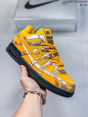 真标 Off-White X Nk Air Rubber Dunk”University Blue“2.0橡胶扣篮系列皮革框架低帮休闲运动滑板板鞋 货号：Cu6