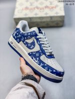 海外限量发售 公司级Nike Air Force 1 '07 Low Lv联名-白蓝小白勾 空军一号低帮 运动鞋 休闲鞋 折边针车 工艺难度大 原楦头原纸板 原