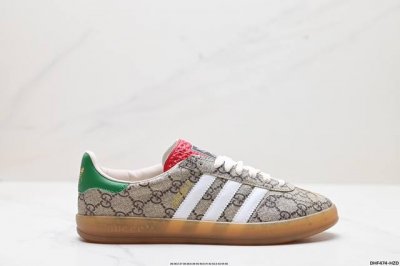 真标gucci X Adidas Originals Gazelle Indoor 三叶草休闲防滑耐磨低帮板鞋 官方货号:715217 Faar3 9751 尺