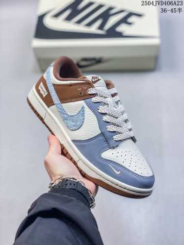 海外爆款限量发售！公司级 Nike Sb Dunk Low“ 李维斯联名 白灰棕” 周年高端定制 低帮休闲板鞋 定制鞋盒 大厂纯原品质出货 超高清洁度 皮料切割