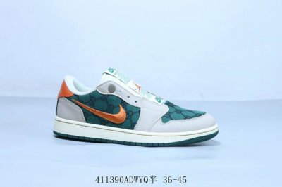 乔丹Air Jordan 1 Low Aj1 乔1低帮复古文化休闲运动篮球鞋小勾 古驰刺绣联名 货号 Av3918-778 41 Adwyq半 36-45