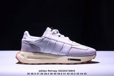 170 阿迪达斯Adidas Originals Retropy E5 爆米花速度轻盈复古系列百搭透气休闲运动慢跑鞋。全新Boost轻量缓震鞋底材质# 轻盈又不