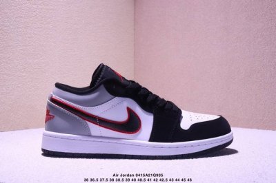 Air Jordan 1 Low panda 低帮 黑白红 Aj1 乔丹1代 Aj1 乔1 低邦 黑白红熊猫 男女同款 乔丹篮球鞋系列 整双鞋选用白黑红配色示人