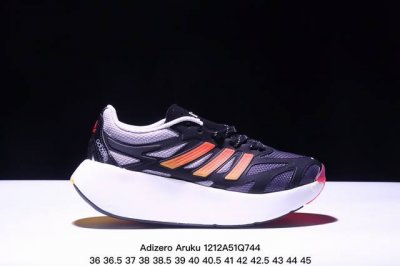 Adidas Adizero Aruku 柔软舒适防滑耐磨 低帮跑步鞋 男女同款 白蓝 货号：Jq7392 尺码：36-45 半 Xm1212Q744