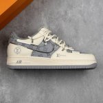 本地 核心私 Nike Air Force 1‘07 Low Lv联名 灰印花抽绳 空军一号低帮休闲板鞋 #原楦头原纸板 原装鞋盒 定制五金配件 内置全掌气垫