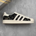 本地 核心私 Louis Vuitton X Adidas Original Superstar 路易威登Lv X 阿迪达斯 低帮 联名黑白牛仔 贝壳头防滑耐磨