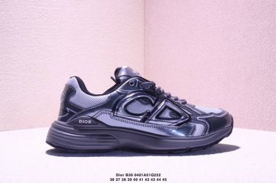 真标Dior迪奥B30网眼织物厚底系带休闲低帮运动鞋男女同款老爹鞋 尺码:36-45 Xm0401Q222