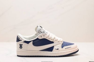 公司级Aj1倒勾Travis Scott X Air Jordan 1 ” Reverse Mocha “ Aj1乔1 Ts 闪电 联名倒钩 低帮文化篮球鞋 完