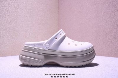 卡骆驰Crocs Echo Clog 沙滩室内外穿搭休闲涉水洞洞鞋凉拖鞋 码数：35 36 37 38 39 40 Xm0513Q366