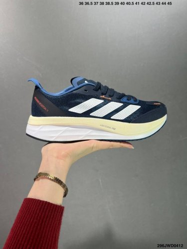 公司级ad Adizero Boston 11 夏季透气网眼竞速跑鞋 Hp9705 融合lightstrike和lightstrike Pro技术 采用乙烯 乙