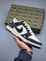 海外爆款限量发售 高端定制Nike Sb Dunk Low 古驰联名--- 牛仔布黑白 高端定制 低帮休闲板鞋 定制鞋盒 大厂纯原品质出货 超高清洁度 皮料切割