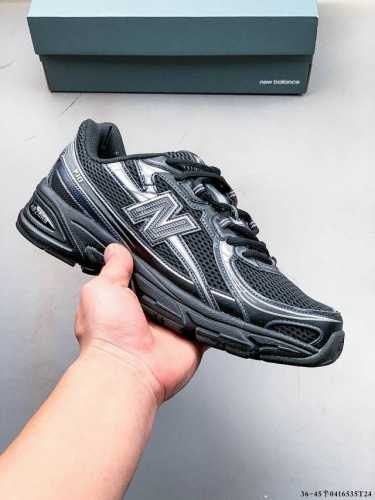 New Balance Nb740 英产 轻便复古休闲运动跑步鞋 全鞋身以网格布作为基地，在细节部分以皮革作为辅助添加，流线感很强。外形和New Balace