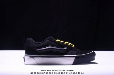 新款发售Vans Knu Skool Vans面包鞋灰系带减震耐磨低帮板鞋男女同款 麻绳黄 货号 ：Vn000Cxrblk 颜色：Vans面包麻绳黄黑底 尺码：