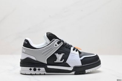 真标全新Lv路易威登Louis Vuitton Trainer Sneaker Low休闲运动文化百搭板鞋 尺码:40-45 Id:Jed129-Zjj