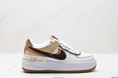 真标耐克Nike Wmns Air Force 1 Shadow全新少女系解构主义设计 马卡龙空军一号轻量增高低帮百搭板鞋 为经典设计注入玩味元素 分层结构、加