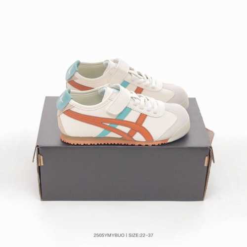 集 新工厂p asics 亚瑟士 童鞋日产经典老牌-鬼塚虎 Onitsuka Tiger Mexico 复古经典百搭休闲跑鞋 C4D4L 码数 22 23 24