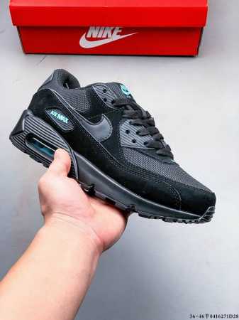公司级！耐克 Wmns Nike Air Max 90 Oreo 半掌气垫全皮复古运动休闲慢跑鞋 0416271D28 - 点击图像关闭