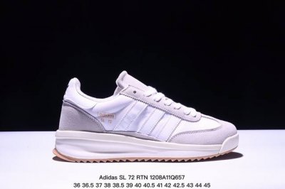 真爆公司级36-45半码 Adidas 阿迪达斯 公司级 Sl 72厚底版系列 男女鞋半码制，采用翻毛皮组合牛津布鞋面材质，内嵌环保海玻璃鞋垫，中底搭载发泡模m