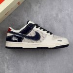 本地 核心私 Nk Sb Dunk Low 斯图西联名-猪八米灰蓝 周年高端定制 低帮休闲板鞋 #定制鞋盒 大厂纯原品质出货 超高清洁度 皮料切割干净无任何毛边
