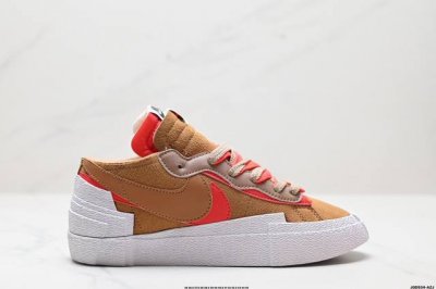 公司级sacai X Nike Blazer Mi D经典百搭中帮开拓者休闲运动板鞋 真硫化铝楦制作 原厂布料拼接 独家裁片完美鞋型 台湾进口软感荔枝头层皮 原