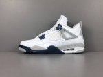渠道优势，支持代发！ X版：顶级Aj4 白蓝 午夜蓝 Air Jordan 4 Retro＂Midnight Navy＂潮流复古篮球鞋 男款 货号：Dh6927
