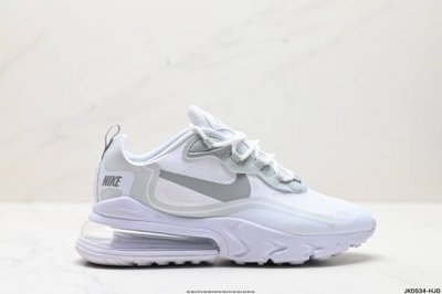 公司级耐克nike Air Max 270 React Ww大气垫 减震 耐磨 休闲跑步鞋 货号:Ck6457-100 尺码:36 36.5 37.5 38 3