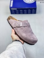 Birkenstock Boston Clog 博肯鞋 半托后跟系列 凉鞋后跟设计适应多种场景化穿搭出行 皮革绒面金属针扣时尚休闲平底鞋 牛皮绒面革质地柔软 搭