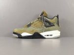 渠道优势，支持代发！ 外贸版：顶级Aj4 军绿色 Jordan Air Jordan 4 “Olive Canvas”低帮 防滑减震耐磨 潮流复古篮球鞋 男款