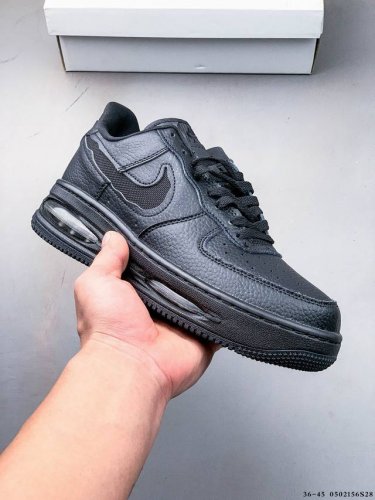 公司级！耐克Nike Air Force 1 Low Evo 新款休闲板鞋 镂空设计的高级布面 Swoosh 标志和外底的全掌式 Air 气垫，展现 Air F