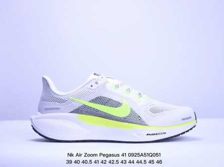 Nk Air Zoom Pegasus 41 耐克网面透气轻便耐磨跑鞋 #鞋面采用网布、织物、橡塑材料等多种材料拼接，出色支撑效果，缔造稳固脚感，塑就自然迈步体 - 点击图像关闭