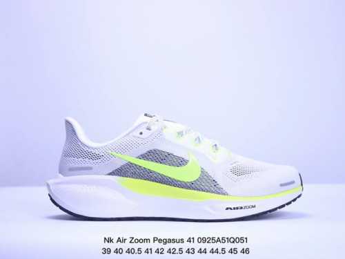 Nk Air Zoom Pegasus 41 耐克网面透气轻便耐磨跑鞋 #鞋面采用网布、织物、橡塑材料等多种材料拼接，出色支撑效果，缔造稳固脚感，塑就自然迈步体