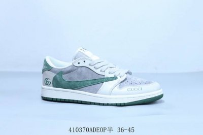 乔丹Air Jordan 1 Low Aj1 乔1低帮复古文化休闲运动篮球鞋倒勾 古驰 货号 Lx1988-106 410370Adeop半 36-45