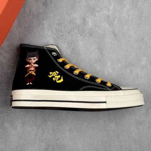 本地 核心私 定制联名奇幻动画电影哪吒2 X Converse Chuck Taylor All Star 1970S High Nezha 复古三星标高帮休闲