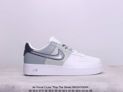air Force 1 Low “Pop The Street空军一号低帮百搭休闲运动板鞋。柔软、弹性十足的缓震性能和出色的中底设计，横跨复古与现代的外型结合，