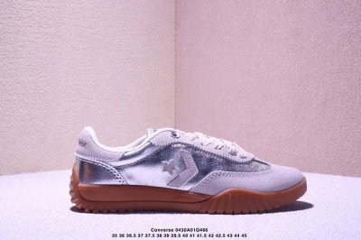 converse Run Star Trainer 未来银 流星复古运动鞋 复古基础百搭休闲德训运动鞋 记忆泡沫鞋垫 齿状鞋底 致敬复古原版鞋型 鞋舌印刷上经典