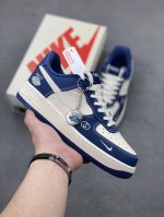 海外限量发售！公司级Nike Air Force 1 '07 Low “古驰联名 海涛蓝”空军一号 低帮 运动鞋 休闲鞋 折边针车 工艺难度大 原楦头原纸板 原