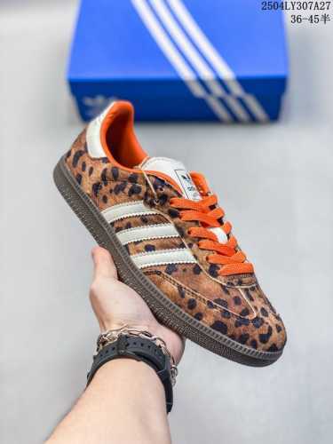 真标带半码 阿迪达斯Wales Bonner X Adidas Originals Samba pony Tonal 德训防滑耐磨 低帮 板鞋 尺码：见图 编码