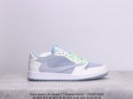 公司级aj1倒勾travis Scott X Air Jordan 1 ” Reverse Mocha “ Aj1乔1 Ts 闪电 联名倒钩 低帮文化篮球鞋 完