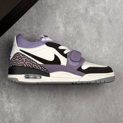 本地200 核心私 耐克Nike Air Jordan Legacy 312 Low"White Purple"乔丹最强三合一混合版本低帮文化休闲运动篮球鞋“皮