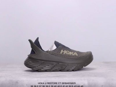 公司级hoka U Restore Ct 全新配色 一脚蹬系列，这个品牌来自于新西兰的毛利语，Hoka表示大地，One One表示飞越，连起来就是飞越地平线ho