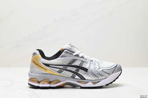 公司级Asics Gel-Kayano 14 公司级版本 银灰绿 亚瑟士运动休闲透气专业跑鞋 采用工程弹性双层再生针织密度鞋面材质 后跟3D可视Gel缓震乳胶物
